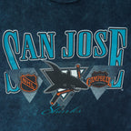 NHL (Nutmeg) - San Jose Sharks Spell-Out T-Shirt 1990s Large Vintage Retro Hockey