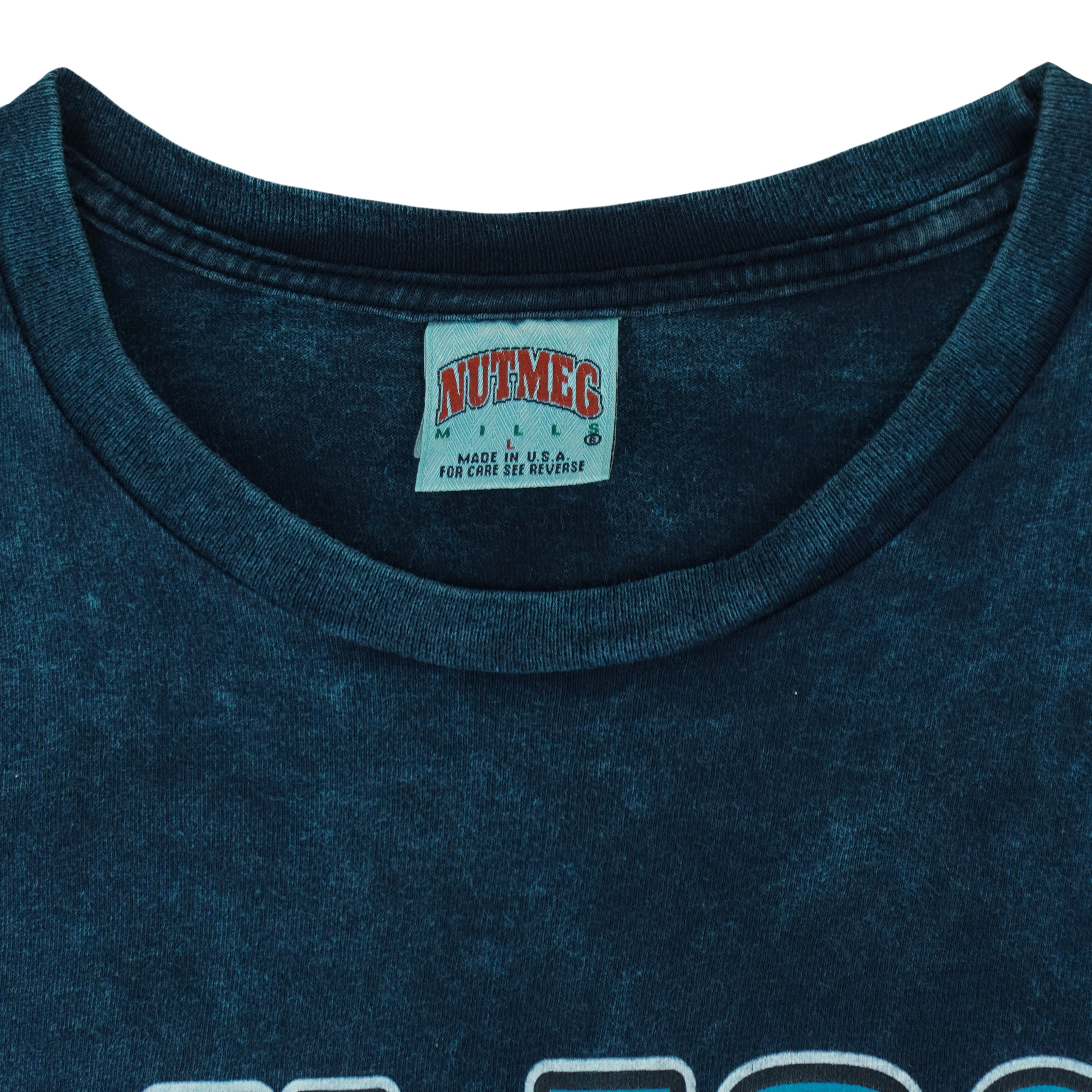 NHL (Nutmeg) - San Jose Sharks Spell-Out T-Shirt 1990s Large Vintage Retro Hockey