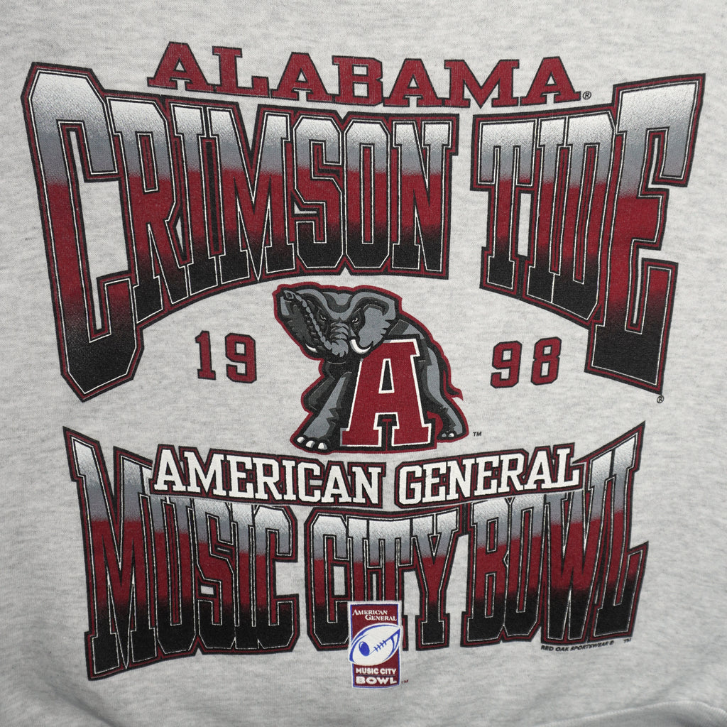 NCAA (Jerzees) - Alabama Crimson Tide, Music City Bowl Sweatshirt 1998 Medium Vintage Retro