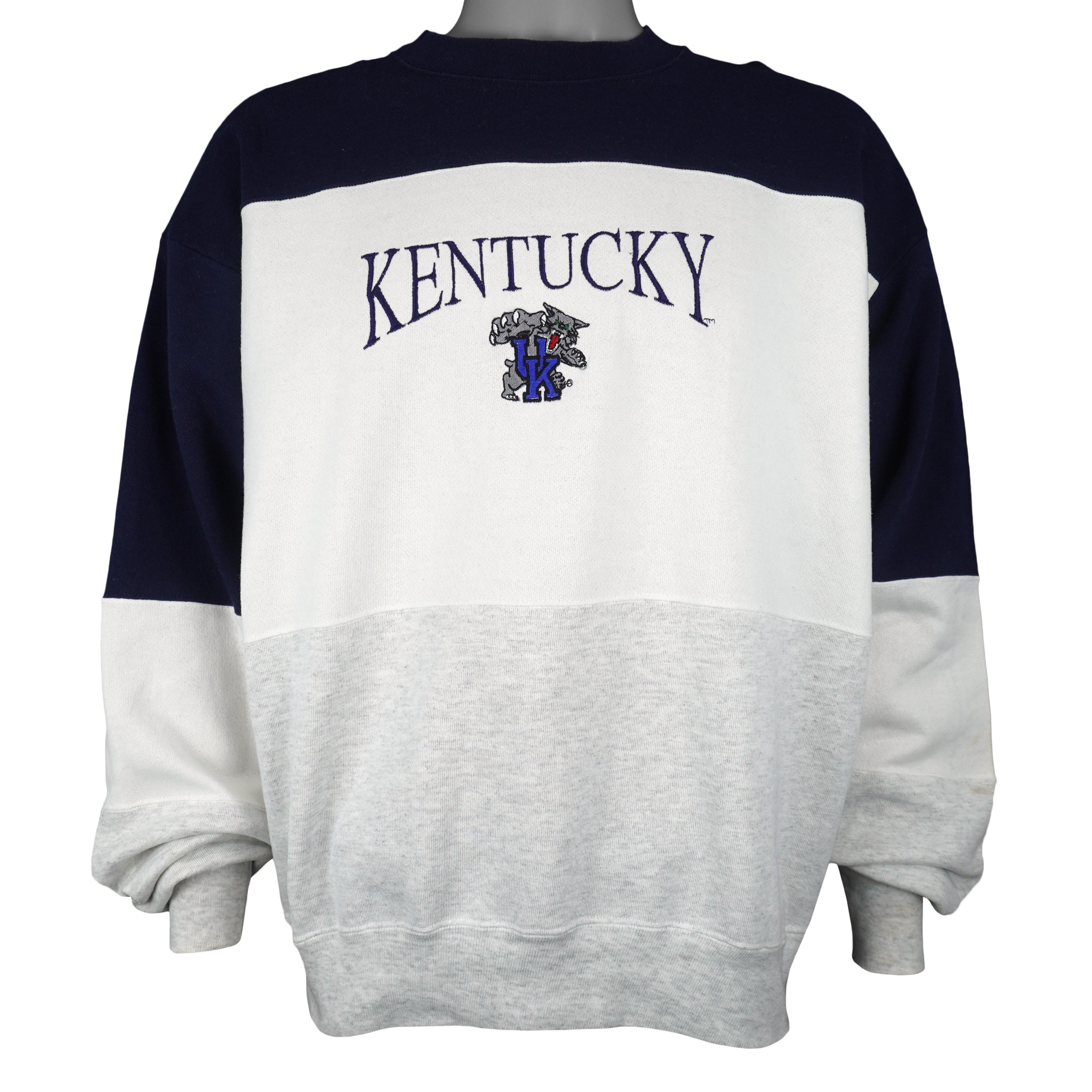 NCAA (TSI) - Kentucky Wildcats Embroidered Sweatshirt 1990s X-Large Vintage Retro