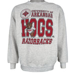 NCAA (Tultex) - Arkansas Razorbacks Hogs Sweatshirt 1990s X-Large