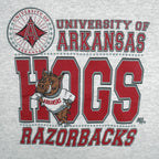 NCAA (Tultex) - Arkansas Razorbacks Hogs Spell-Out Sweatshirt 1990s X-Large Vintage Retro