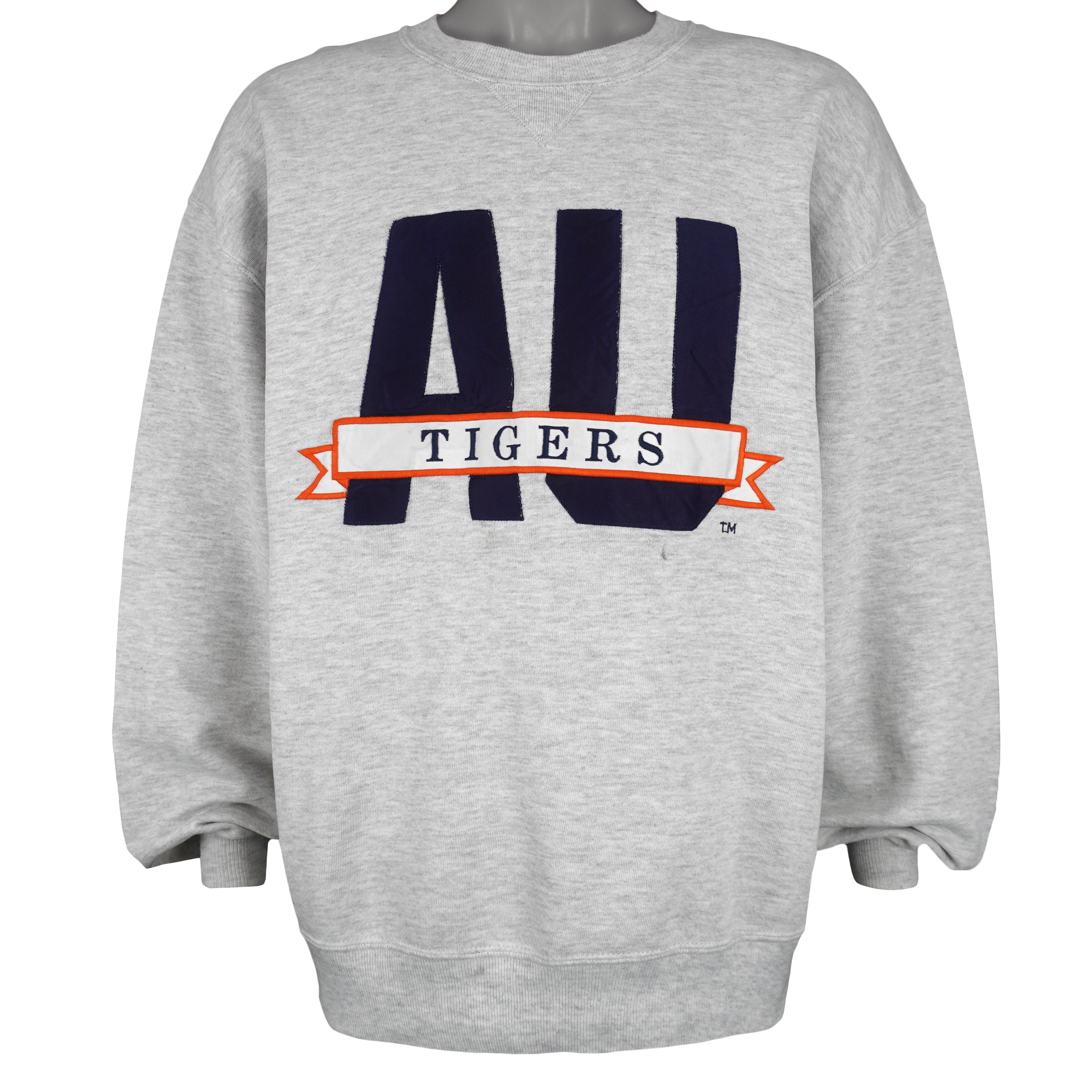 NCAA (Russell Athletic) - Auburn Tigers Embroidered Sweatshirt 1990s X-Large Vintage Retro