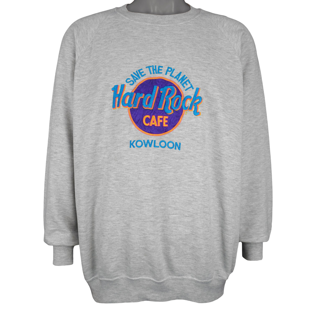 Vintage - Hard Rock Cafe Kowloon Crew Neck Sweatshirt 1990s X-Large Vintage Retro