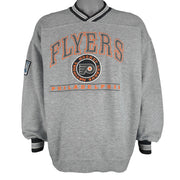 NHL (Lee) - Philadelphia Flyers Crew Neck Sweatshirt 1990s Large Vintage Retro Hockey