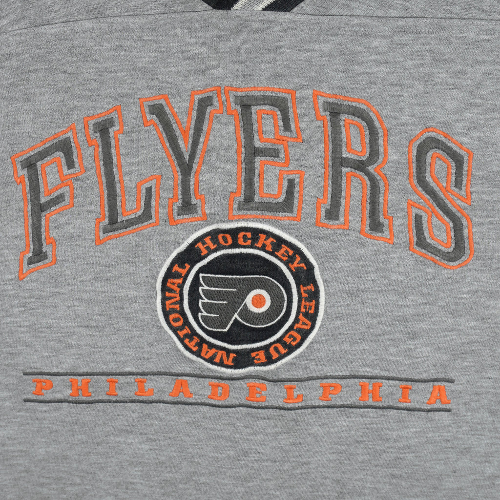 NHL (Lee) - Philadelphia Flyers Crew Neck Sweatshirt 1990s Large Vintage Retro Hockey
