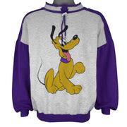 Disney - Pluto Crew Neck Sweatshirt 1990s Large Vintage Retro
