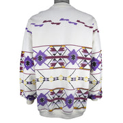 Vintage (AU) - Southwestern Geometric Button-Up Sweatshirt 1992 X-Large Vintage Retro