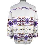 Vintage (AU) - Southwestern Geometric Button-Up Sweatshirt 1992 X-Large Vintage Retro