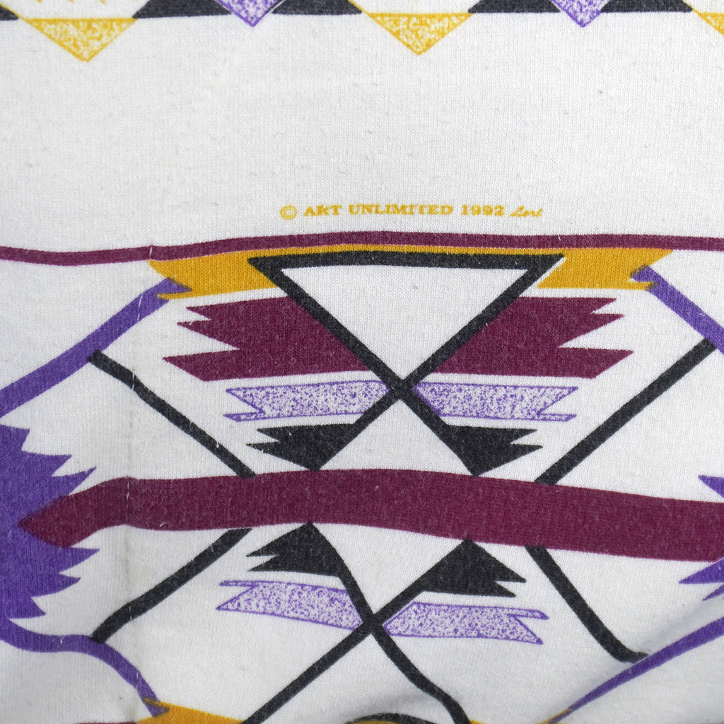 Vintage (AU) - Southwestern Geometric Button-Up Sweatshirt 1992 X-Large Vintage Retro