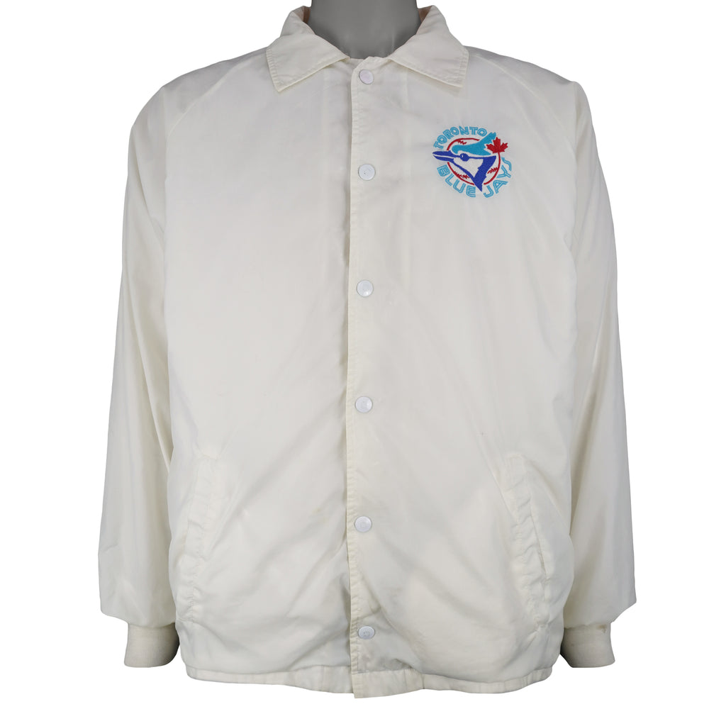 MLB (Athletics Softwear) - Toronto Blue Jays Button Up Jacket 1990s Medium Vintage Retro Baseball
