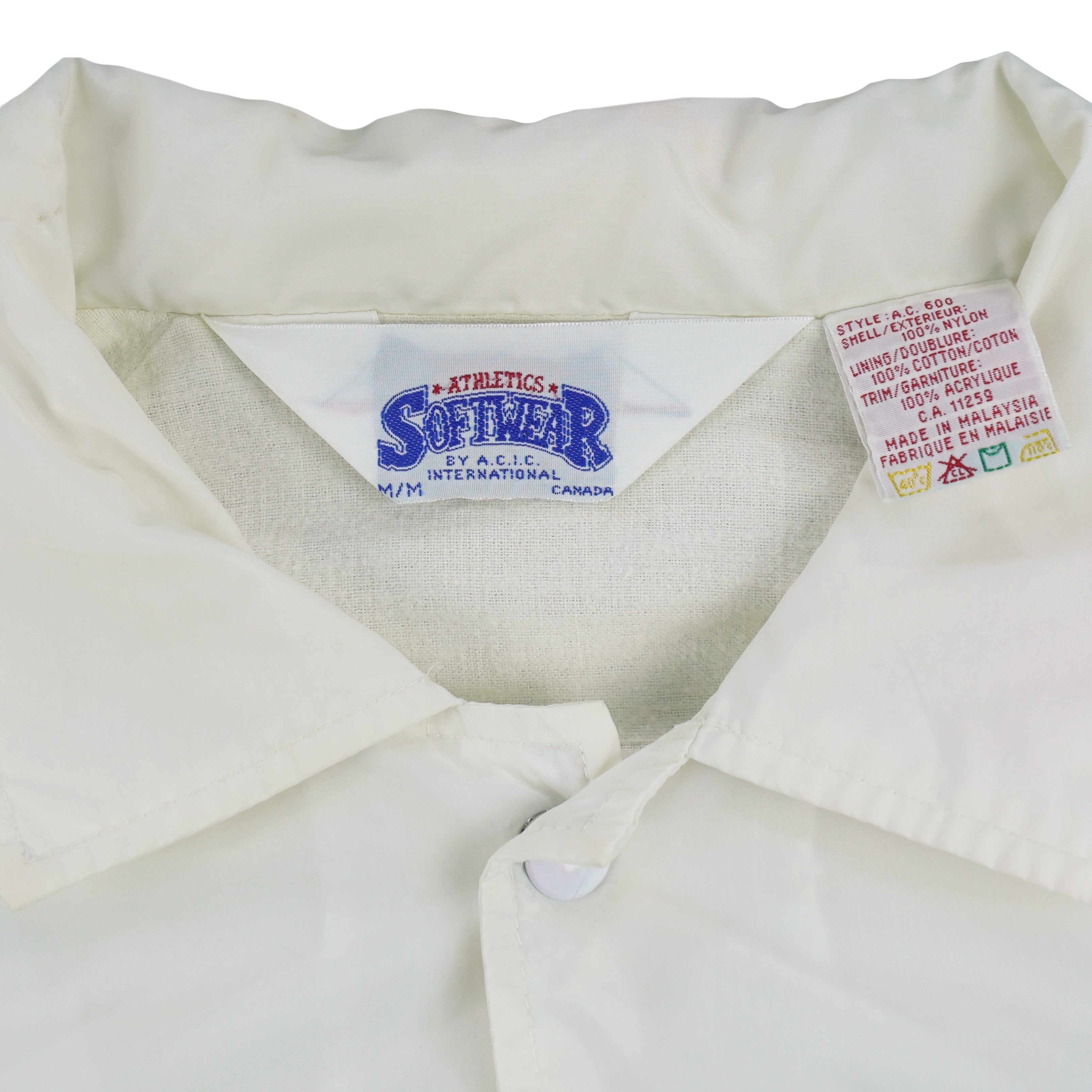 MLB (Athletics Softwear) - Toronto Blue Jays Button Up Jacket 1990s Medium Vintage Retro Baseball