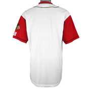Starter - Chicago Blackhawks 1/4 Button-Up T-Shirt 1990s Medium Vintage Retro Hockey