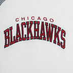 Starter - Chicago Blackhawks 1/4 Button-Up T-Shirt 1990s Medium Vintage Retro Hockey