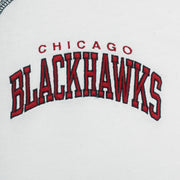 Starter - Chicago Blackhawks 1/4 Button-Up T-Shirt 1990s Medium Vintage Retro Hockey