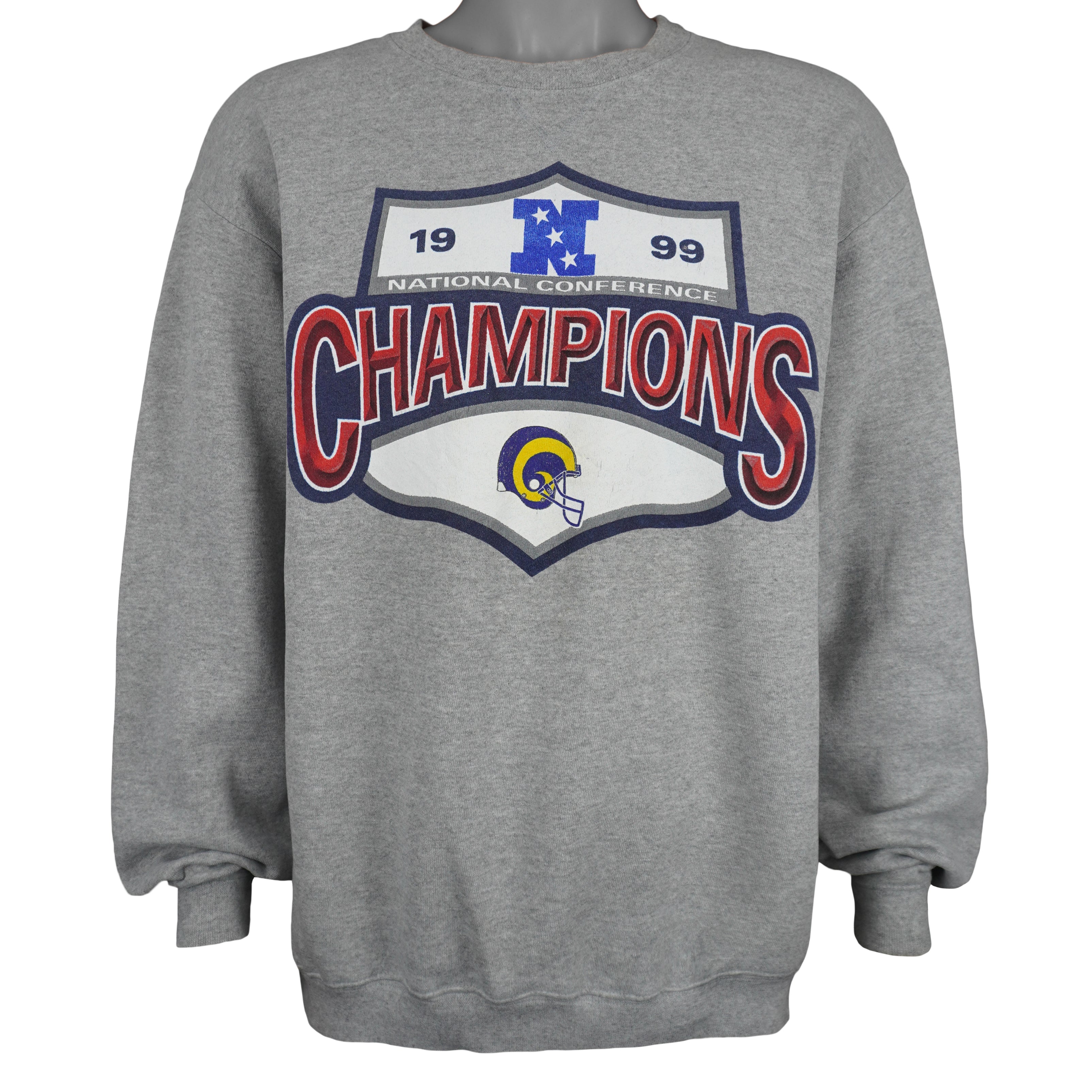 NFL (SPL) - St. Louis Rams Champions Crew Neck Sweatshirt 1999 X-Large Vintage Retro Football
