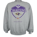 Nike - NFL Baltimore Ravens, Super Bowl XXXV Champions Crew Neck Sweatshirt 1990s Medium Vintage Retro Football