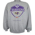 Nike - NFL Baltimore Ravens, Super Bowl XXXV Champions Crew Neck Sweatshirt 1990s Medium Vintage Retro Football
