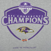Nike - NFL Baltimore Ravens, Super Bowl XXXV Champions Crew Neck Sweatshirt 1990s Medium Vintage Retro Football