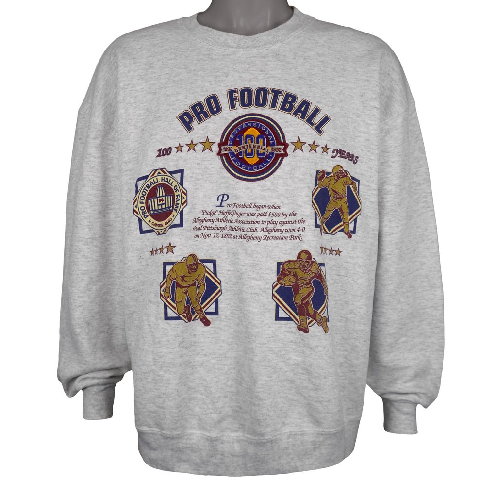 Vintage (Home Team) - 100 Years Pro Football Hall of Fame Sweatshirt 1992 X-Large Vintage Retro