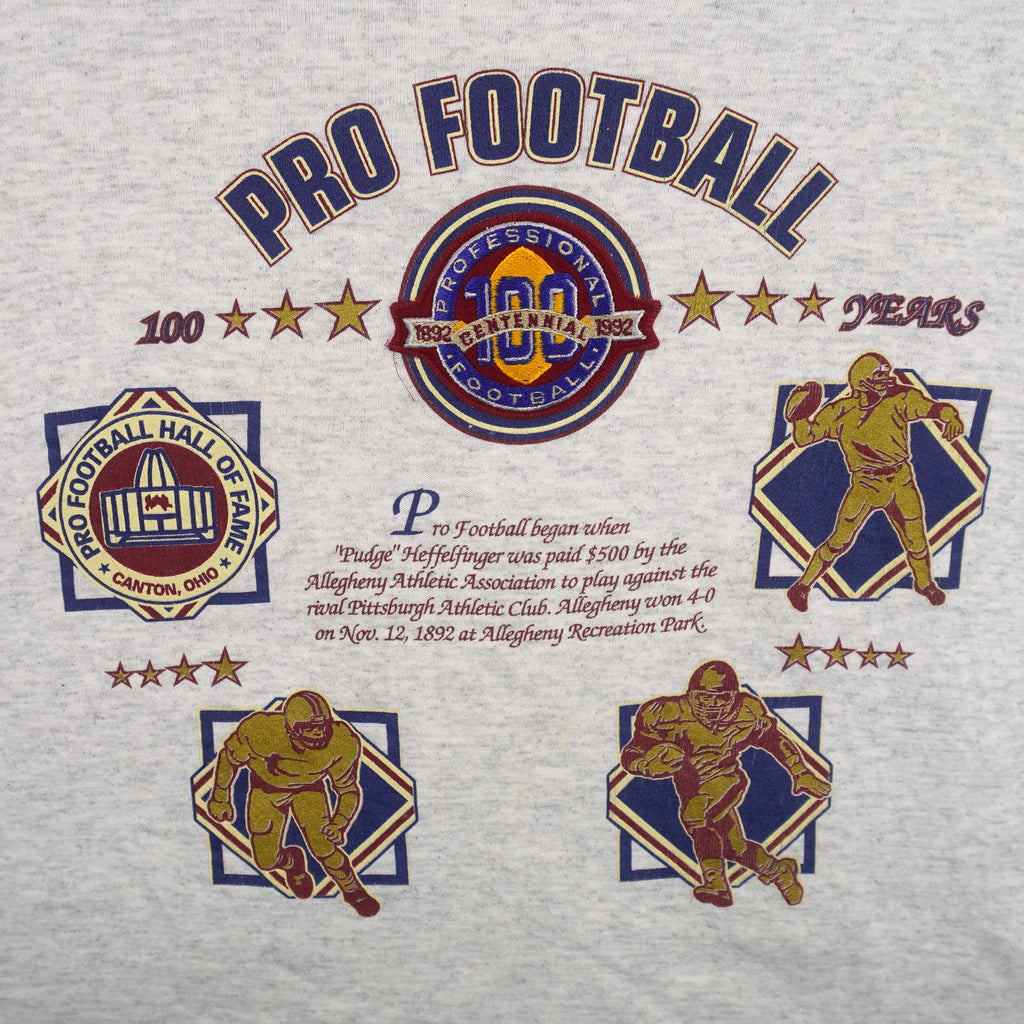 Vintage (Home Team) - 100 Years Pro Football Hall of Fame Sweatshirt 1992 X-Large Vintage Retro