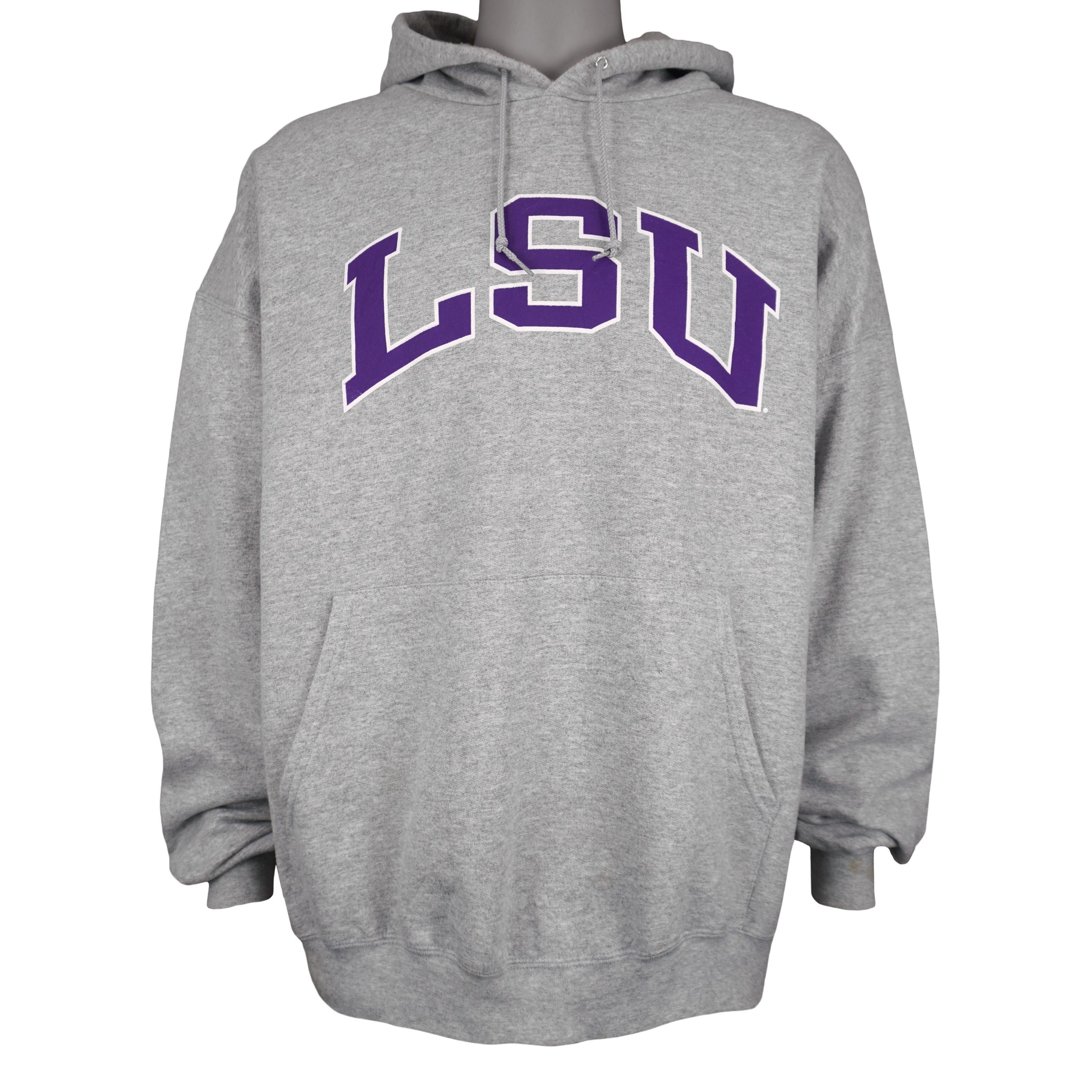 Champion - LSU Tigers Spell-Out Hooded Sweatshirt XX-Large Vintage Retro