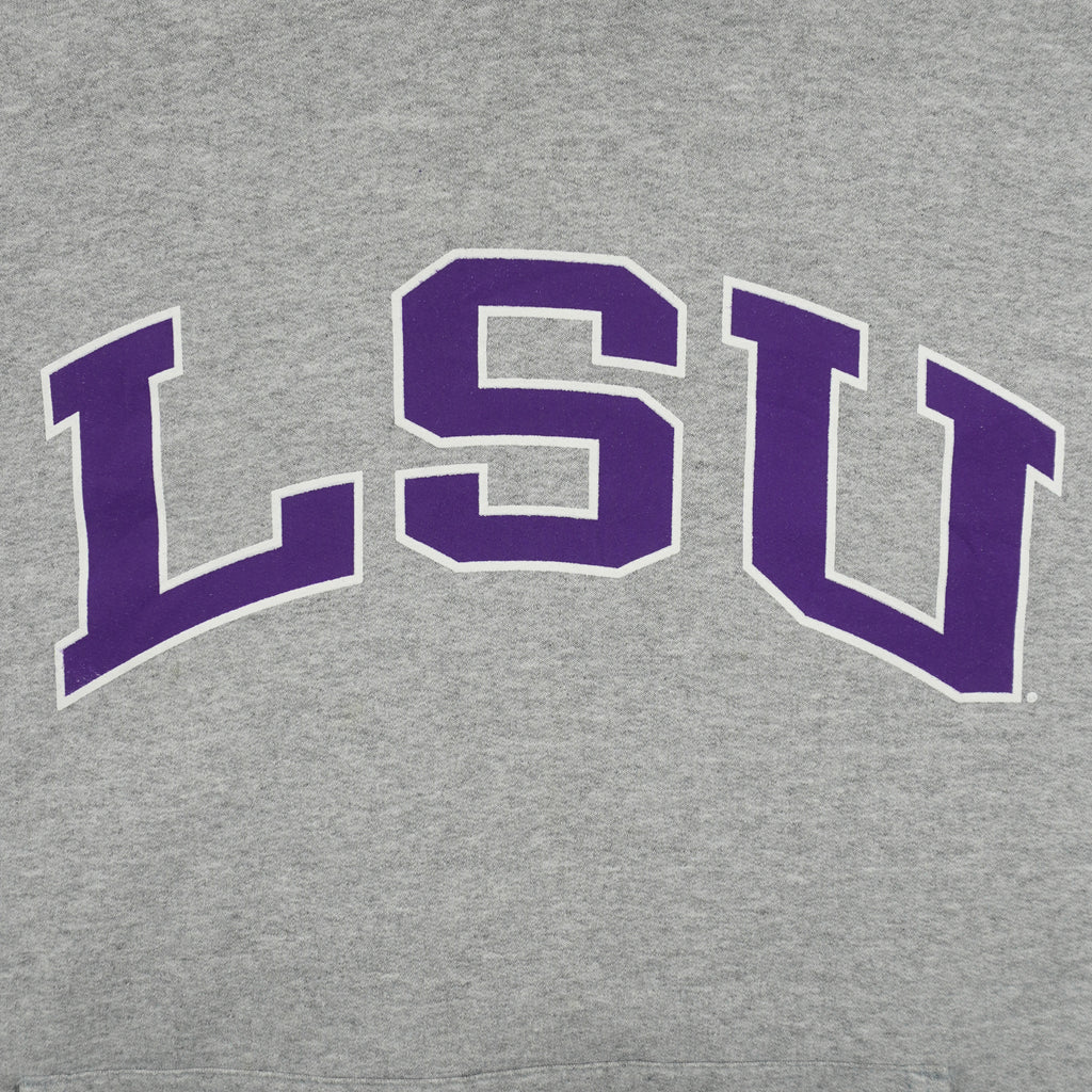 Champion - LSU Tigers Spell-Out Hooded Sweatshirt XX-Large Vintage Retro