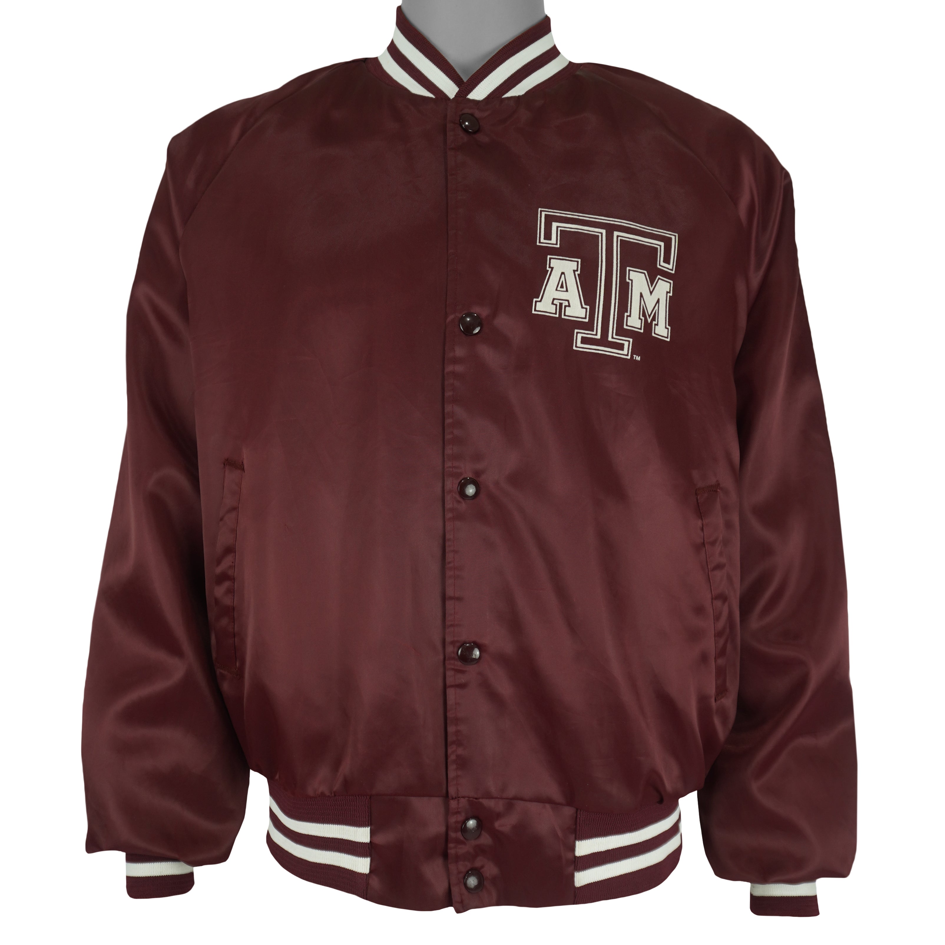NCAA (Locker Line) - Texas A&M Aggies Bomber Jacket 1990s Large Vintage Retro