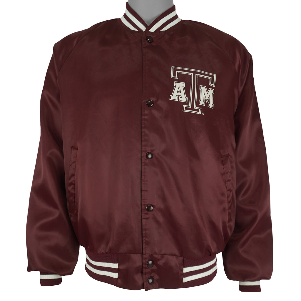 NCAA (Locker Line) - Texas A&M Aggies Bomber Jacket 1990s Large Vintage Retro