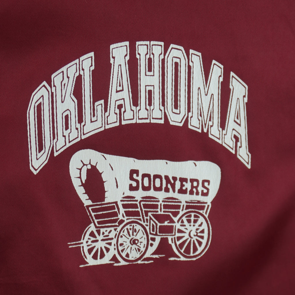 NCAA (Pride-Maker) - Red Oklahoma Sooners Satin Jacket 1990s Large Vintage Retro