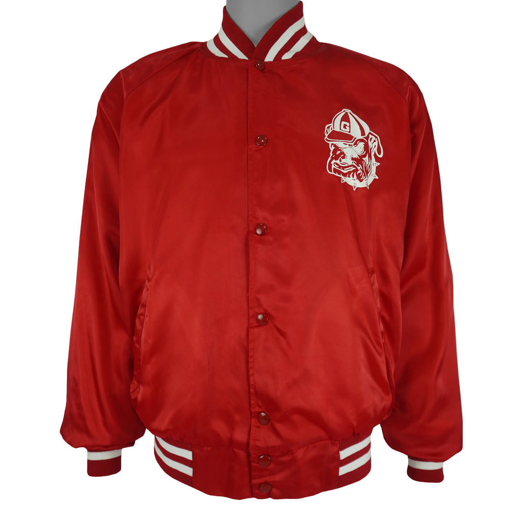 NCAA (Pride-Maker) - Georgia Bulldogs Satin Jacket 1990s Large Vintage Retro