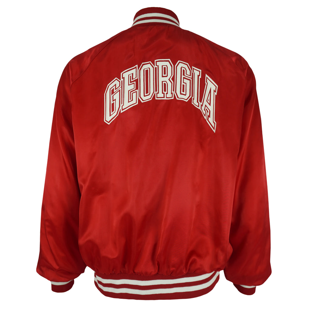 NCAA (Pride-Maker) - Georgia Bulldogs Satin Jacket 1990s Large Vintage Retro