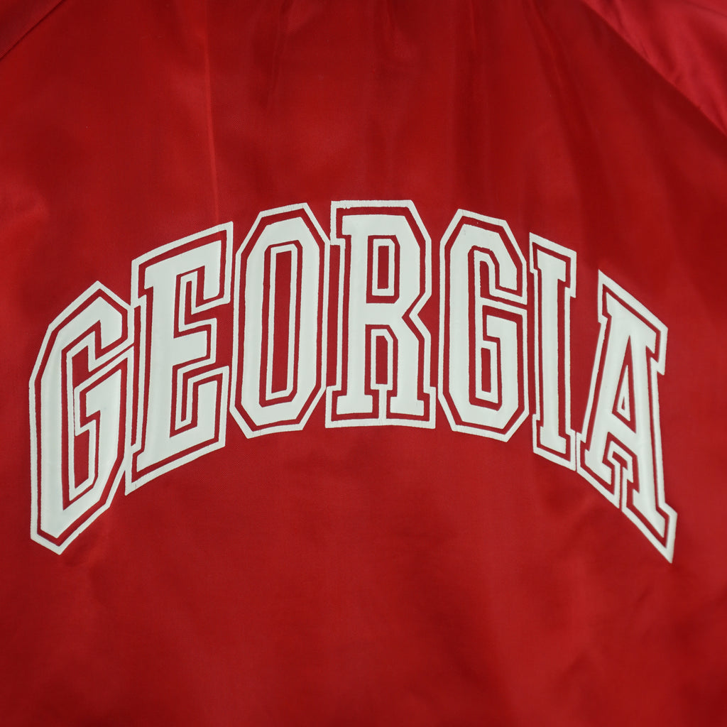 NCAA (Pride-Maker) - Georgia Bulldogs Satin Jacket 1990s Large Vintage Retro