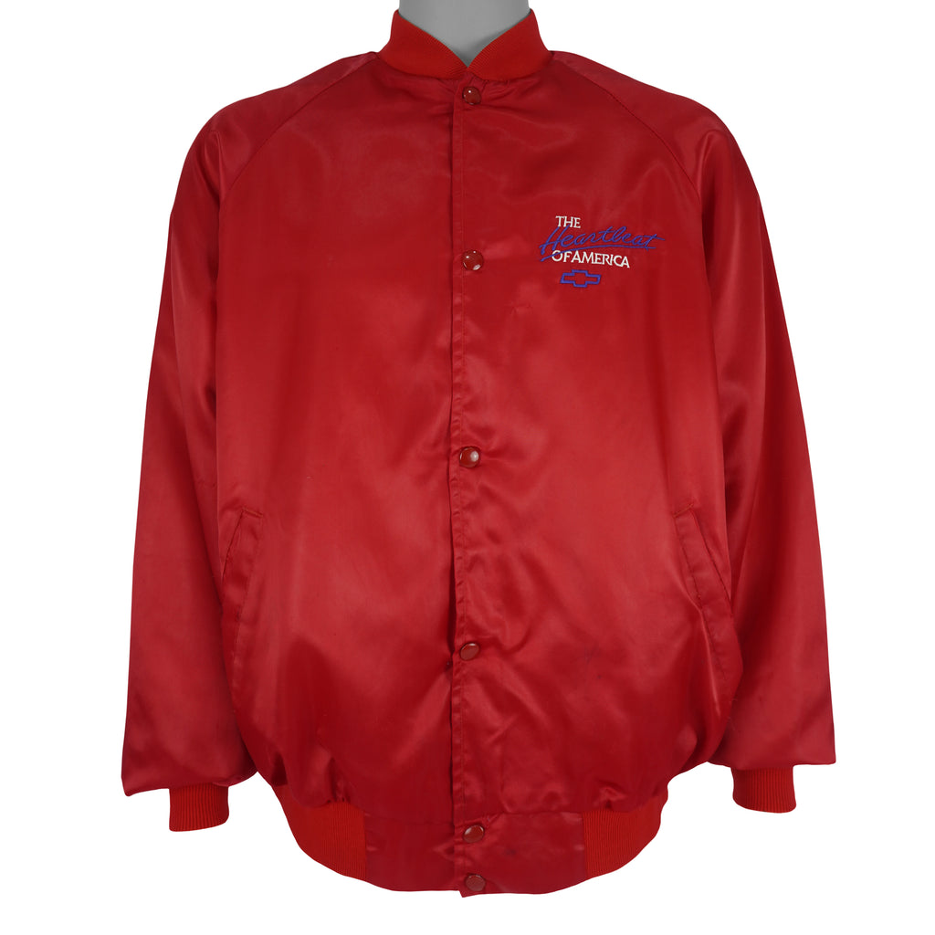Vintage (WestArk) - Chevrolet The Heartbeat of America Satin Jacket 1990s X-Large Vintage Retro