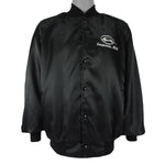 Vintage (West Ark) - Black Impala Car Satin Jacket 1990s 2X-Large Vintage Retro