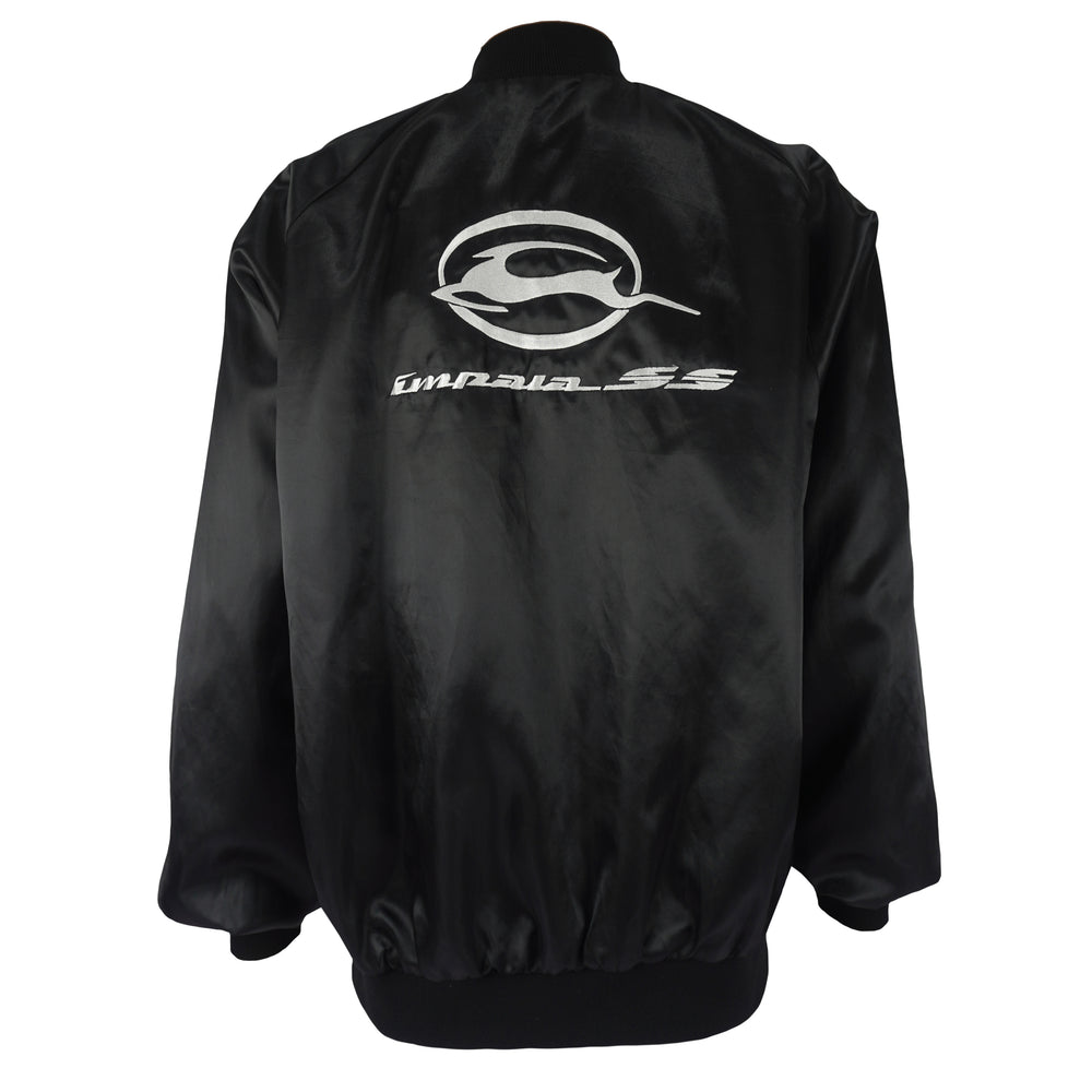Vintage (West Ark) - Black Impala Car Satin Jacket 1990s 2X-Large Vintage Retro