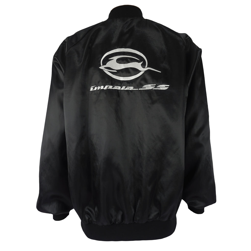 Vintage (West Ark) - Black Impala Car Satin Jacket 1990s 2X-Large Vintage Retro