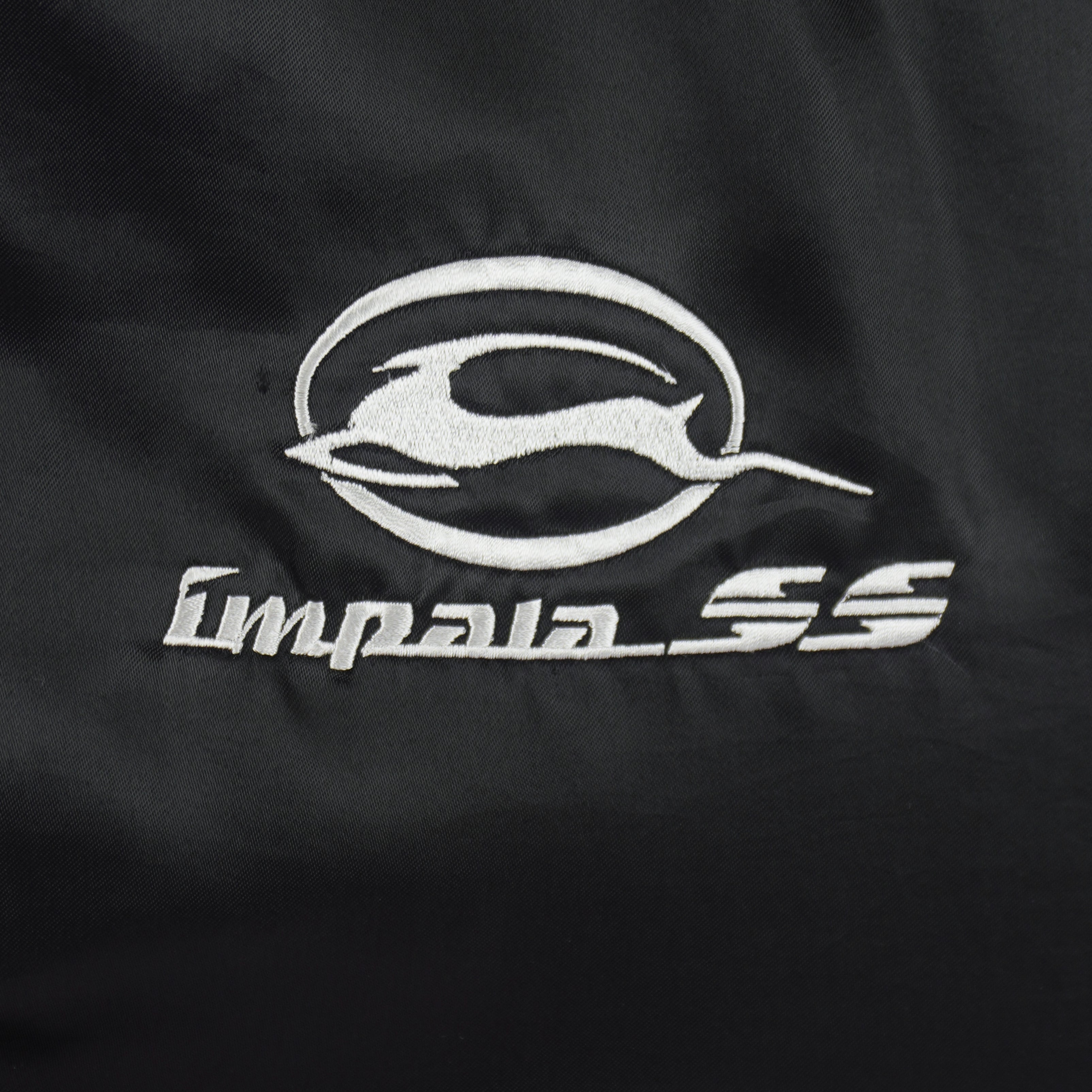 Vintage (West Ark) - Black Impala Car Satin Jacket 1990s 2X-Large Vintage Retro