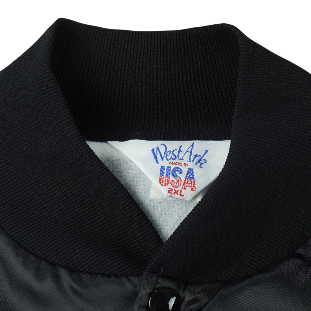 Vintage (West Ark) - Black Impala Car Satin Jacket 1990s 2X-Large Vintage Retro