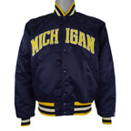 Starter - Michigan Wolverines Satin Jacket 1990s Medium Vintage Retro