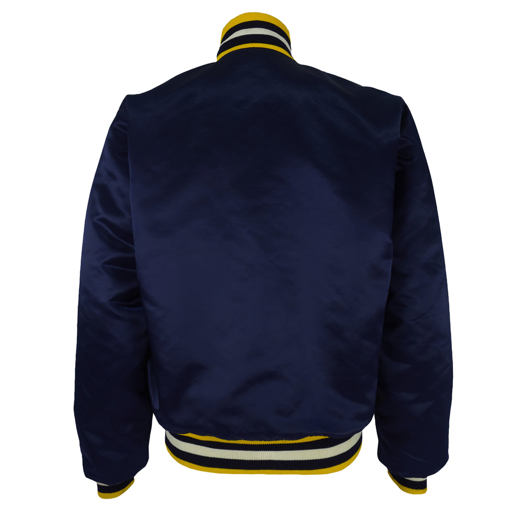 Starter - Michigan Wolverines Satin Jacket 1990s Medium Vintage Retro