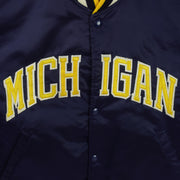 Starter - Michigan Wolverines Satin Jacket 1990s Medium Vintage Retro