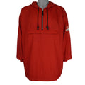 Vintage (Marlboro) - Red 1/4 Zip Pullover Packable Windbreaker 1990s X-Large Vintage Retro