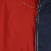 Tommy Hilfiger - Red Athletics 1/4 Zip-Up Hooded Windbreaker 1990s Large Vintage Retro