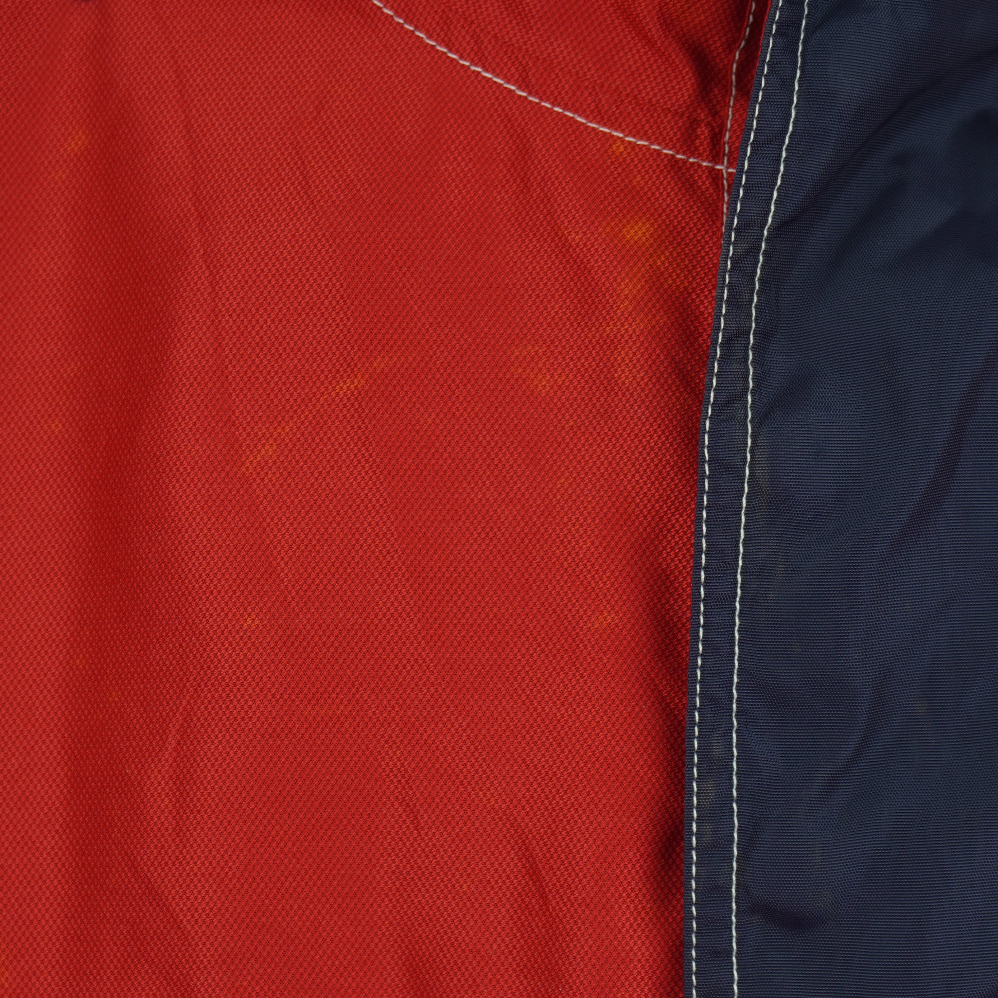 Tommy Hilfiger - Red Athletics 1/4 Zip-Up Hooded Windbreaker 1990s Large Vintage Retro