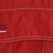 Tommy Hilfiger - Red Athletics 1/4 Zip-Up Hooded Windbreaker 1990s Large Vintage Retro