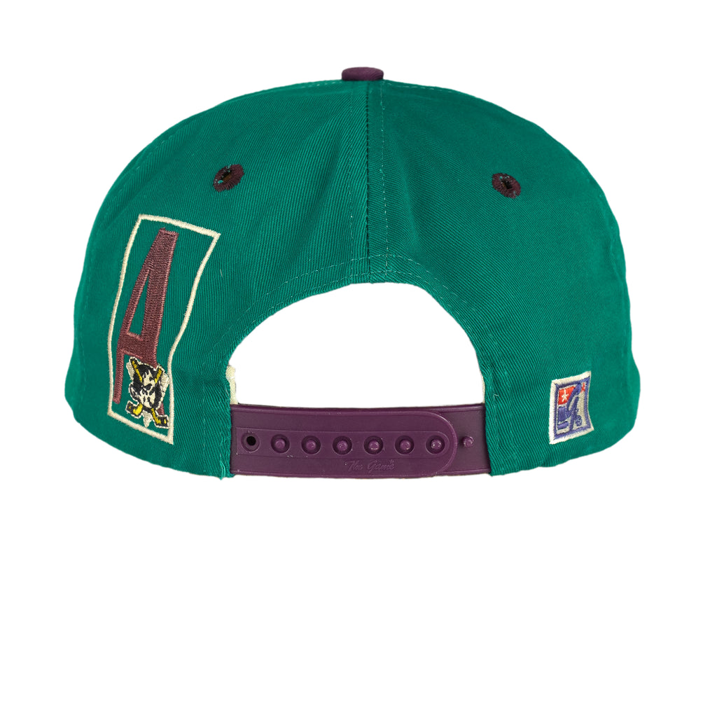 NHL (The Game) - Anaheim Mighty Ducks Snapback Hat 1990s OSFA Vintage Retro Hockey