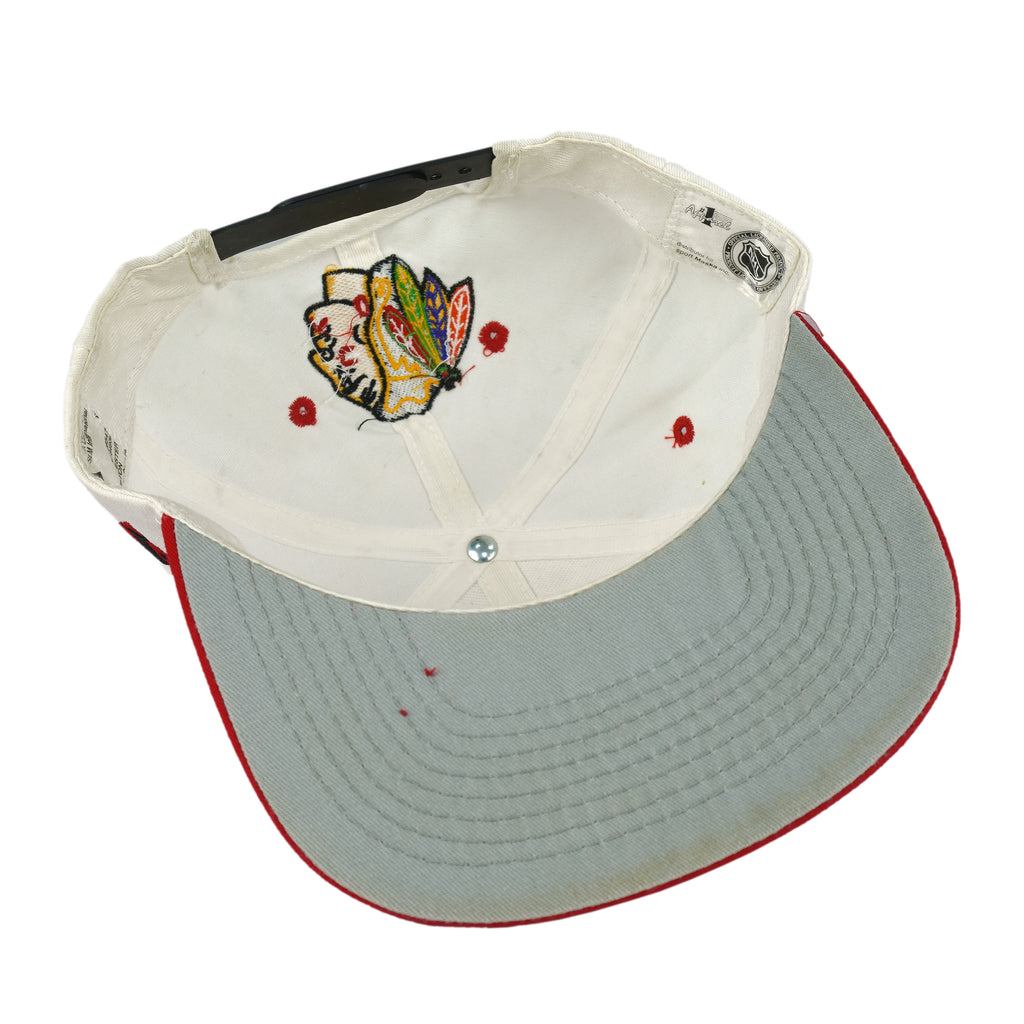 NHL (#1 Apparel) - Chicago Blackhawks Embroidered Snapback Hat 1990s OSFA