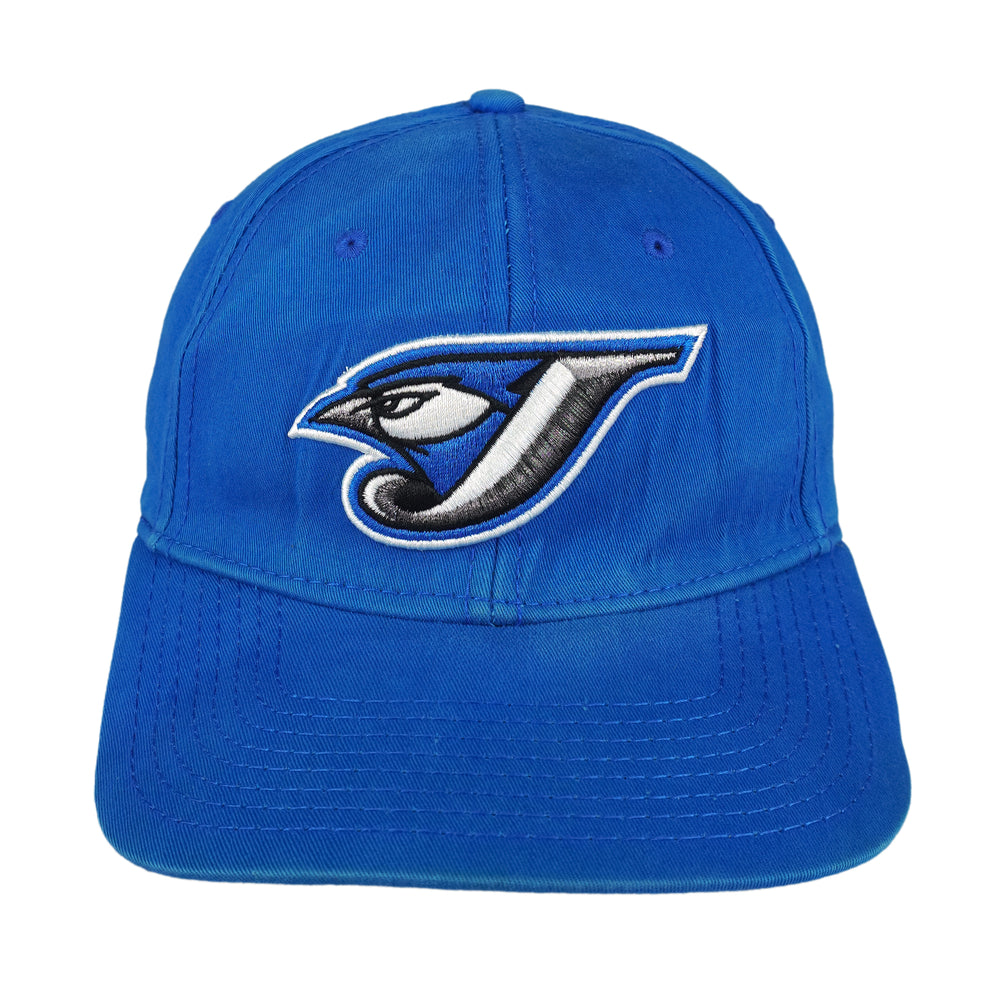 MLB (American Needle) - Toronto Blue Jays Big Logo Strapback Hat 1990s OSFA Vintage Retro Baseball