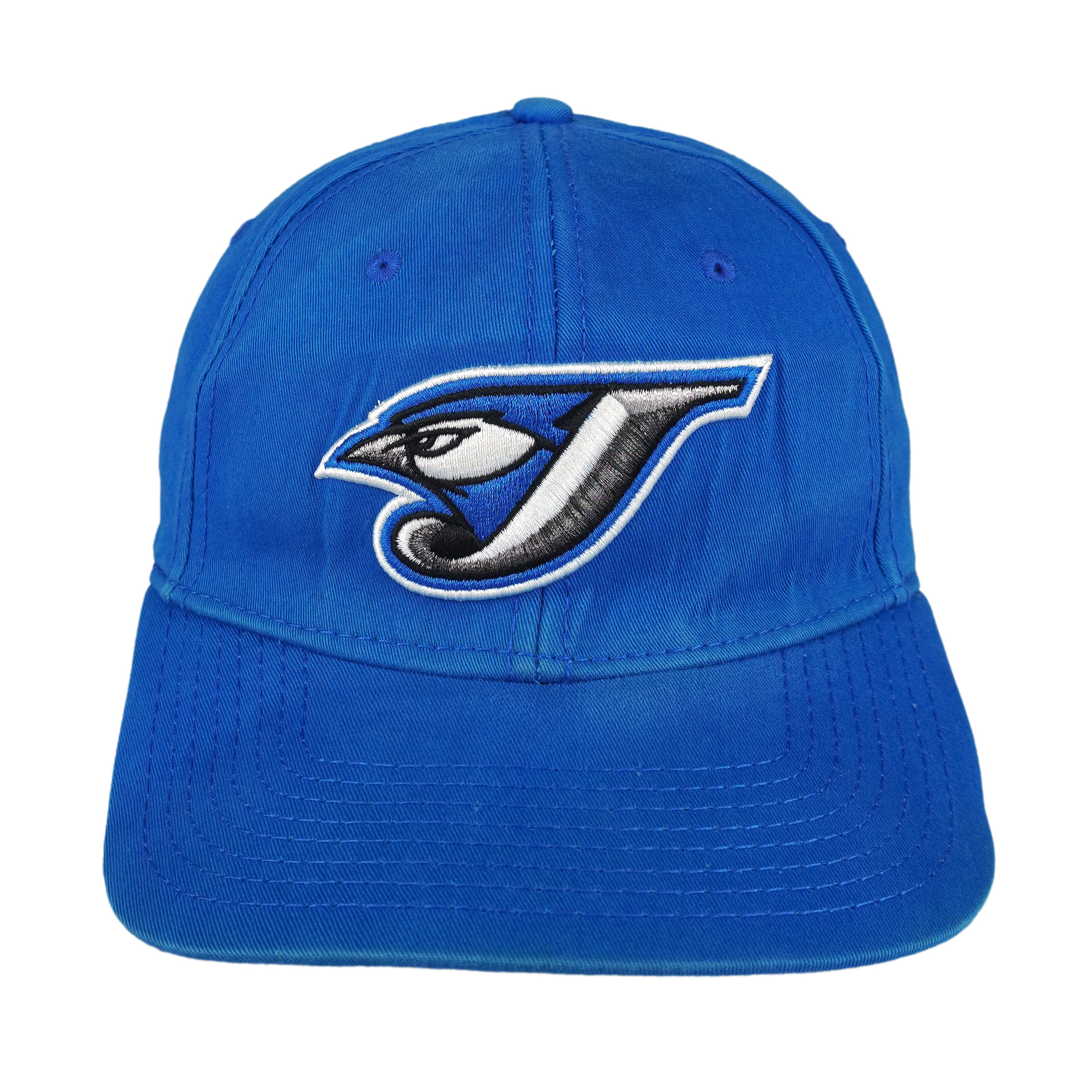 MLB (American Needle) - Toronto Blue Jays Big Logo Strapback Hat 1990s OSFA Vintage Retro Baseball
